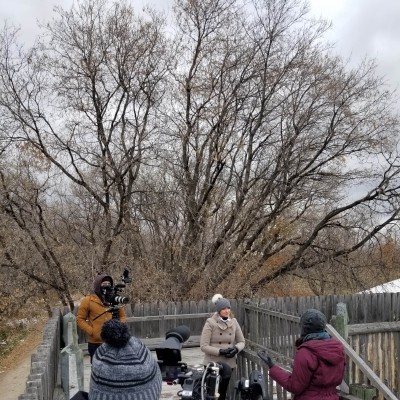 Sur le plateau de la série Hors Québec à Winnipeg, 2019